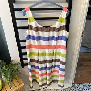 Nine West Striped Fit & Flare Dress – Multicolour – Size 10 – Sleeveless